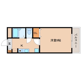 間取図 近鉄難波線・奈良線/近鉄奈良駅 徒歩13分 2階 築28年