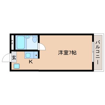 間取図 近鉄難波線・奈良線/近鉄奈良駅 徒歩8分 3階 築37年