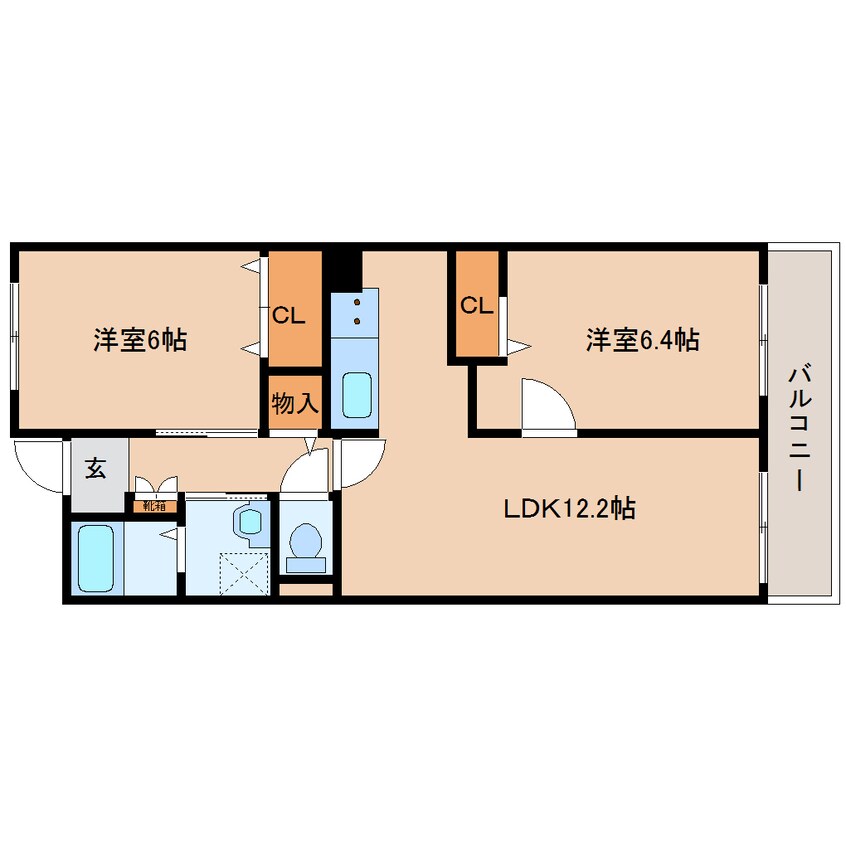 間取図 大和路線・関西本線/加茂駅 徒歩2分 3階 築22年