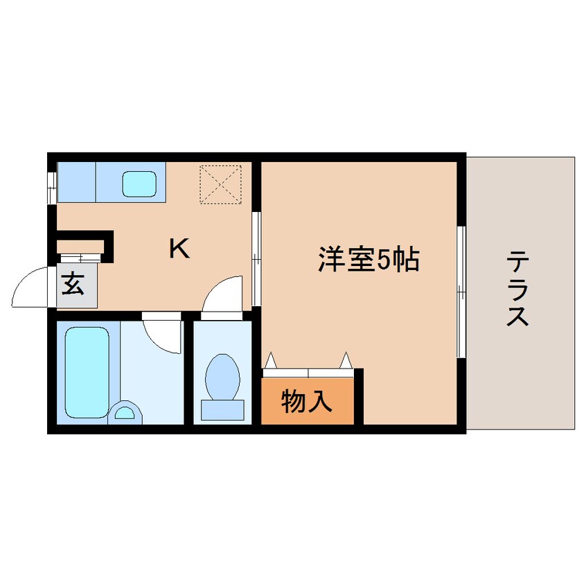 間取図 近鉄難波線・奈良線/近鉄奈良駅 徒歩10分 1階 築29年