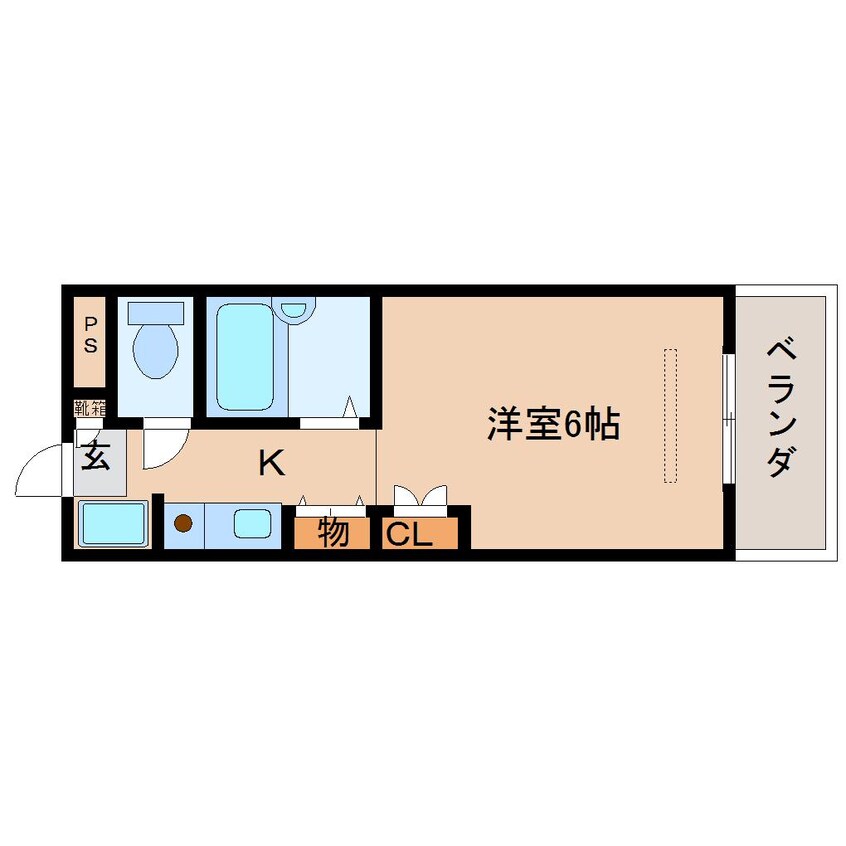 間取図 近鉄難波線・奈良線/新大宮駅 徒歩8分 4階 築26年