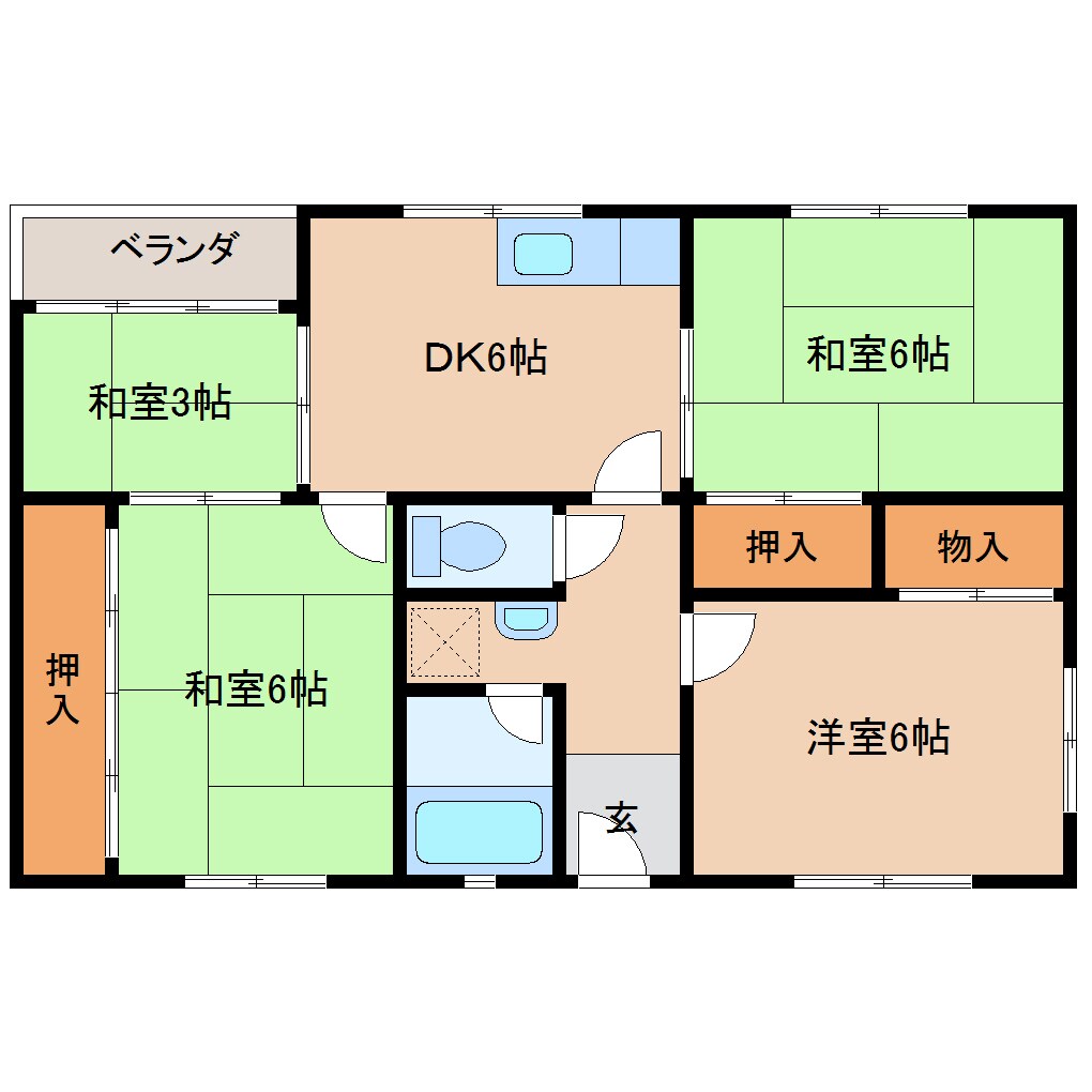 間取り図 近鉄難波線・奈良線/近鉄奈良駅 徒歩6分 3階 築41年