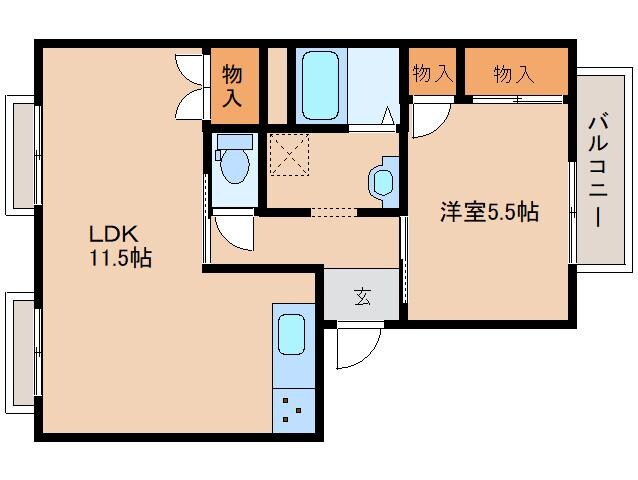 間取り図 大和路線・関西本線/奈良駅 バス5分大安寺西口下車:停歩3分 2階 築33年
