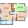 近鉄難波線・奈良線/新大宮駅 徒歩17分 1階 築27年 3DKの間取り