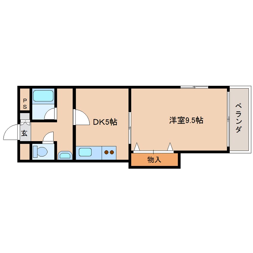 間取図 近鉄難波線・奈良線/新大宮駅 徒歩1分 4階 築23年