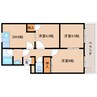 大和路線・関西本線/奈良駅 バス:10分:停歩5分 2階 築38年 3DKの間取り