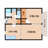 近鉄難波線・奈良線/近鉄奈良駅 徒歩16分 2階 築28年 2DKの間取り