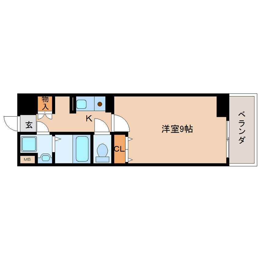 間取図 大和路線・関西本線/奈良駅 徒歩5分 8階 築22年