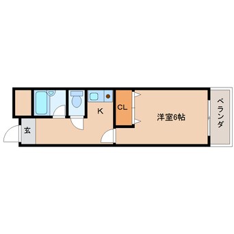 間取図 大和路線・関西本線/奈良駅 徒歩5分 6階 築35年