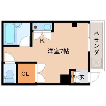 間取図 近鉄難波線・奈良線/近鉄奈良駅 徒歩4分 1階 築35年