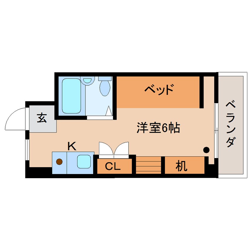 間取図 近鉄難波線・奈良線/近鉄奈良駅 徒歩5分 1階 築40年