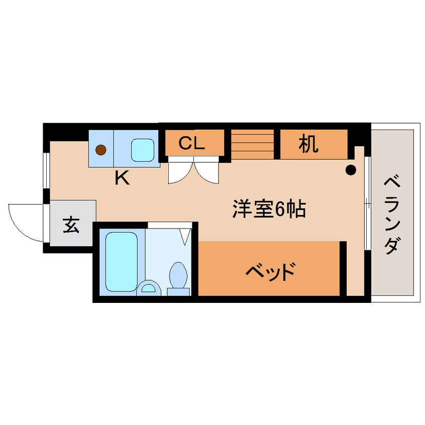 間取図 近鉄難波線・奈良線/近鉄奈良駅 徒歩5分 2階 築39年