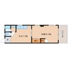近鉄難波線・奈良線/近鉄奈良駅 徒歩4分 3階 築42年 1DKの間取り