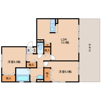 間取図 近鉄難波線・奈良線/近鉄奈良駅 バス15分梅美台西下車:停歩8分 1階 築22年