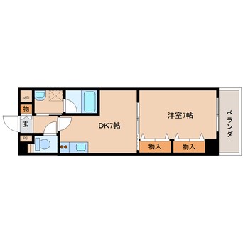 間取図 大和路線・関西本線/奈良駅 徒歩6分 4階 築20年