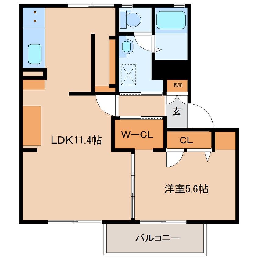 間取図 近鉄難波線・奈良線/近鉄奈良駅 徒歩17分 2階 築29年