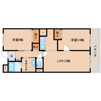 間取図 近鉄難波線・奈良線/近鉄奈良駅 バス17分州見台６丁目下車:停歩5分 1階 築20年