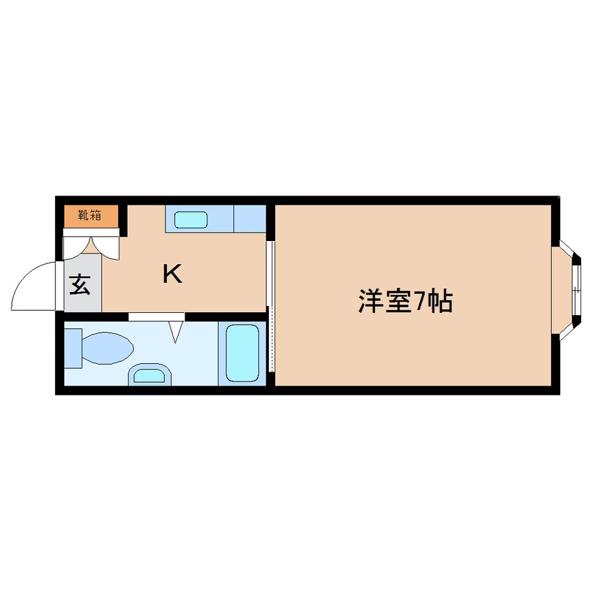 間取図 近鉄難波線・奈良線/新大宮駅 徒歩4分 5階 築39年