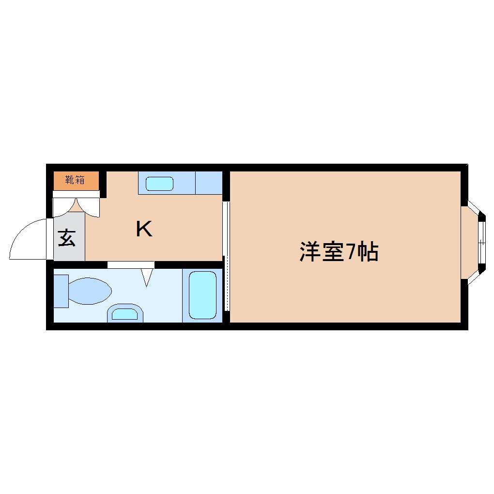 間取り図 近鉄難波線・奈良線/新大宮駅 徒歩4分 3階 築39年