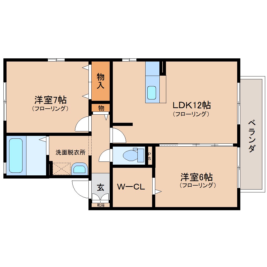 間取り図 近鉄難波線・奈良線/近鉄奈良駅 バス15分木津南ソレイユ下車:停歩12分 2階 築21年