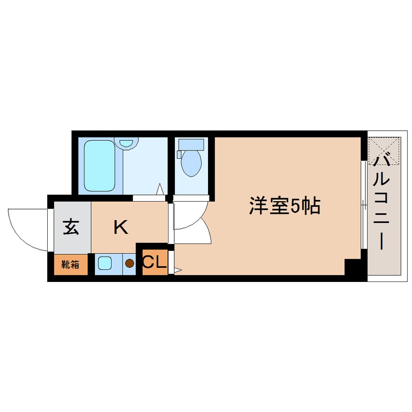 間取図 桜井線<万葉まほろば線>/京終駅 徒歩10分 3階 築31年