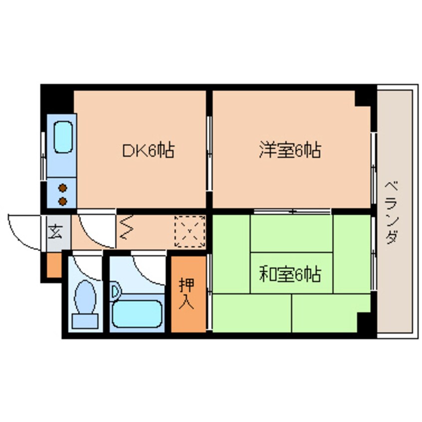 間取図 大和路線・関西本線/奈良駅 バス13分北之庄下車:停歩1分 3階 築35年