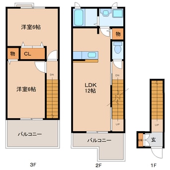 間取図 大和路線・関西本線/奈良駅 バス15分西九条町下車:停歩2分 2階 築20年