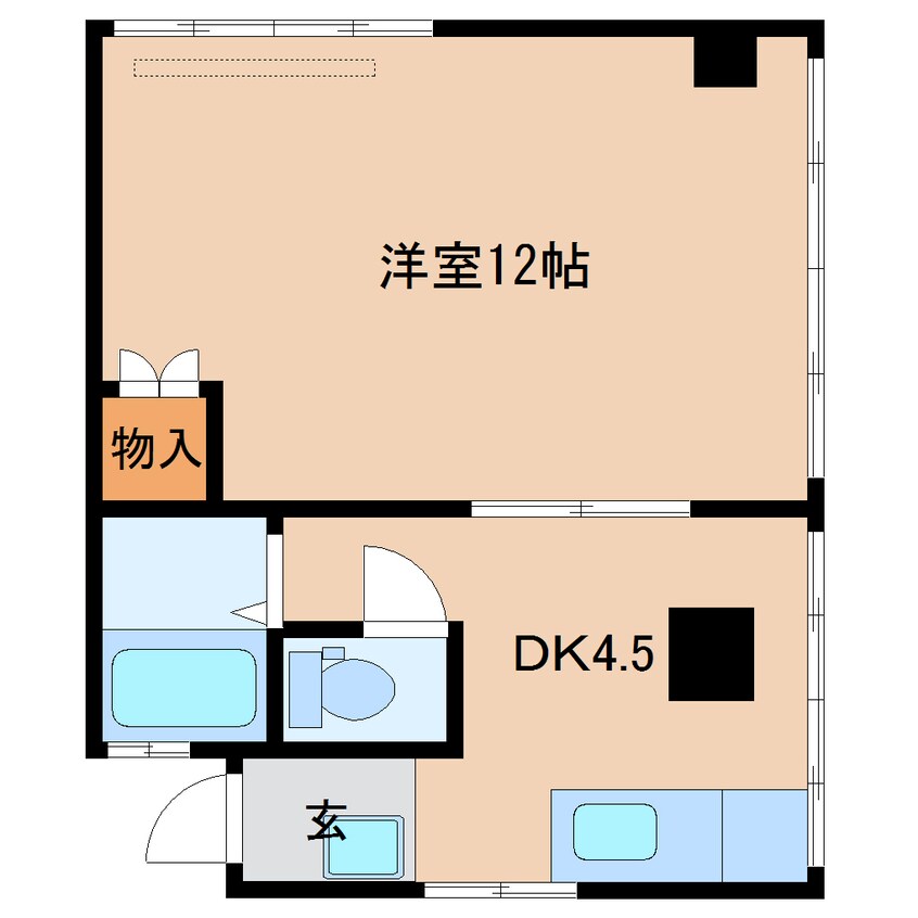 間取図 近鉄難波線・奈良線/近鉄奈良駅 徒歩3分 4階 築55年