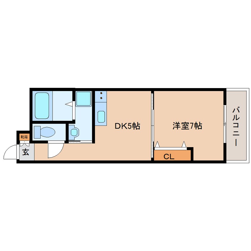 間取図 大和路線・関西本線/奈良駅 徒歩4分 2階 築18年