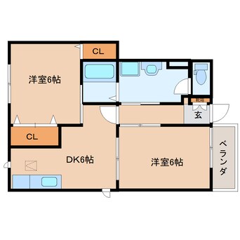 間取図 大和路線・関西本線/奈良駅 バス10分八条地蔵前下車:停歩6分 1階 築24年