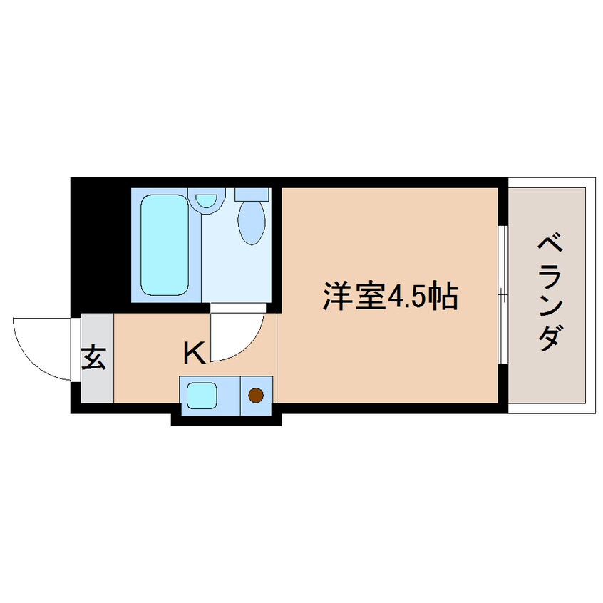 間取図 近鉄難波線・奈良線/近鉄奈良駅 バス10分高畑住宅下車:停歩1分 5階 築37年