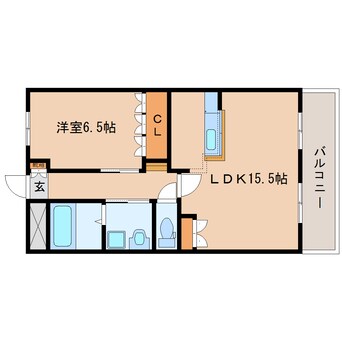 間取図 近鉄難波線・奈良線/近鉄奈良駅 バス15分梅美台5丁目下車:停歩3分 2階 築18年