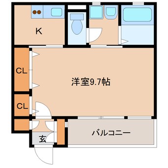 間取図 近鉄難波線・奈良線/近鉄奈良駅 徒歩13分 3階 築19年
