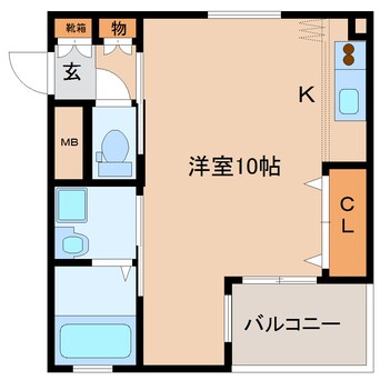 間取図 近鉄難波線・奈良線/近鉄奈良駅 徒歩13分 3階 築18年