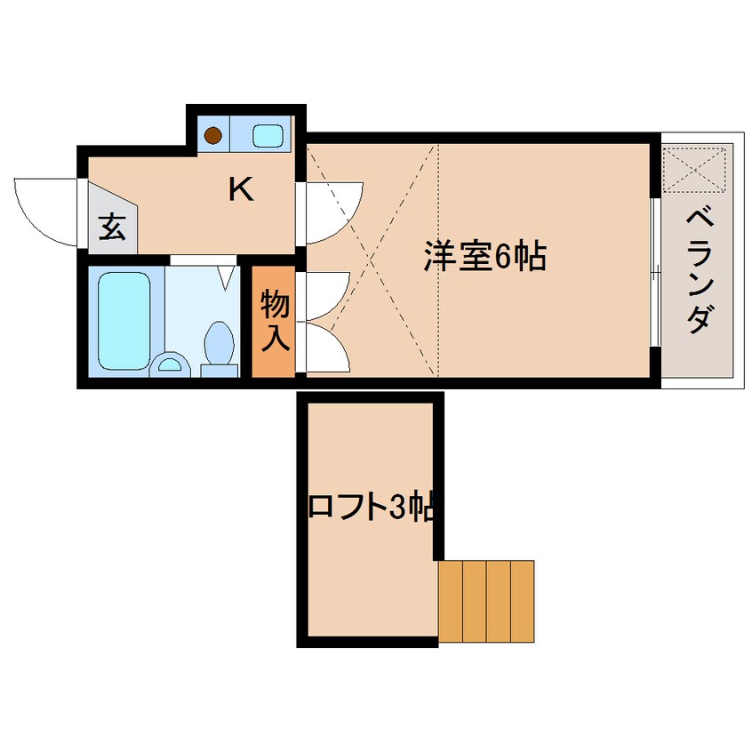 間取図 近鉄難波線・奈良線/近鉄奈良駅 徒歩9分 2階 築29年