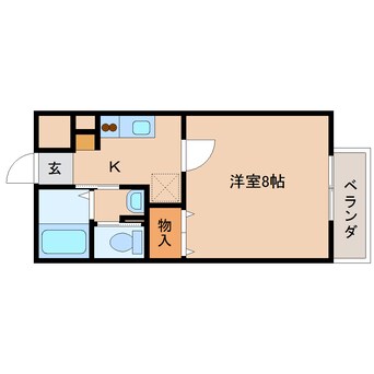 間取図 大和路線・関西本線/奈良駅 徒歩10分 2階 築17年