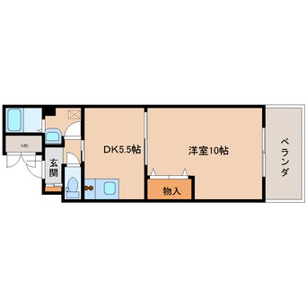 間取図 近鉄難波線・奈良線/近鉄奈良駅 徒歩7分 3階 築17年