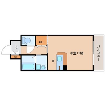 間取図 近鉄難波線・奈良線/近鉄奈良駅 徒歩7分 2階 築17年