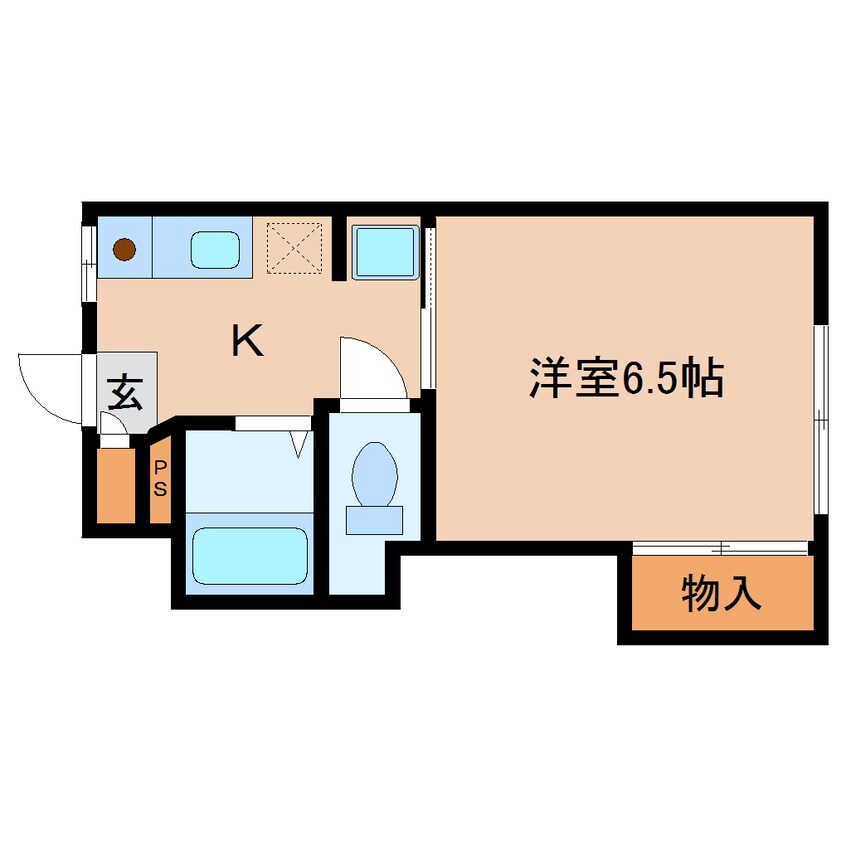 間取図 近鉄難波線・奈良線/近鉄奈良駅 徒歩18分 1階 築35年