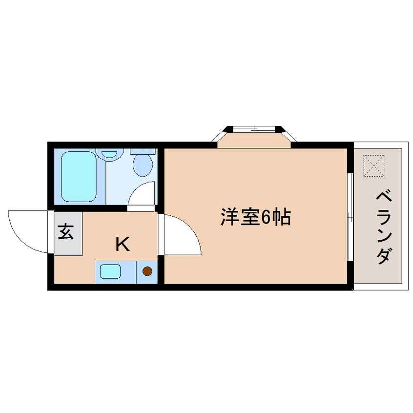 間取図 大和路線・関西本線/奈良駅 徒歩18分 3階 築33年