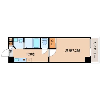 間取図 近鉄難波線・奈良線/新大宮駅 徒歩2分 4階 築16年