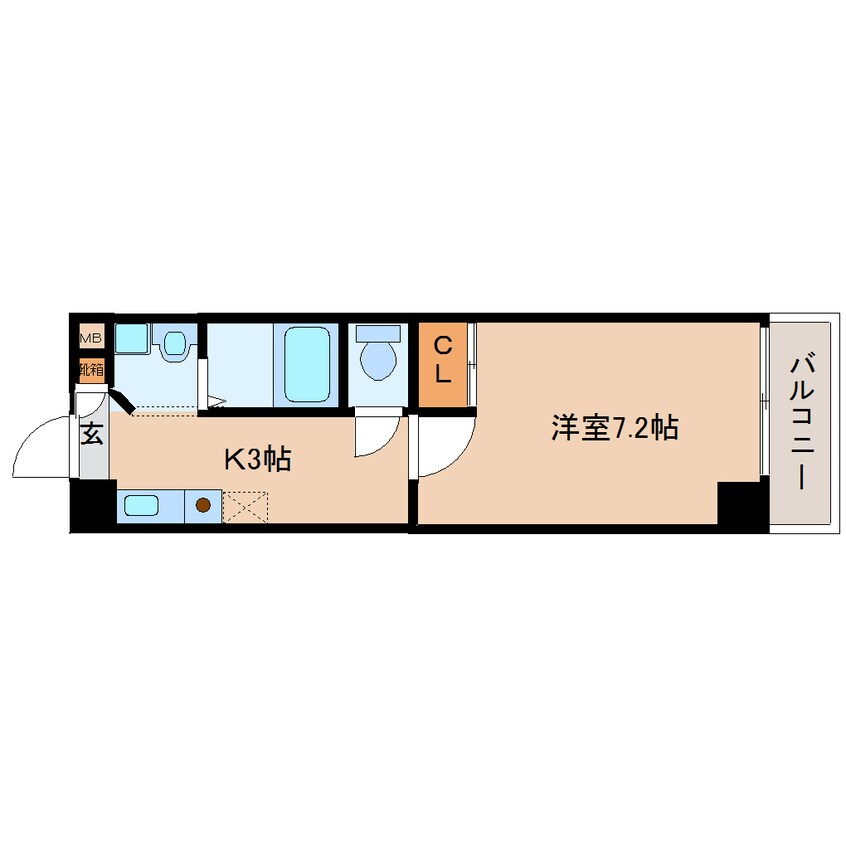 間取図 近鉄難波線・奈良線/新大宮駅 徒歩2分 4階 築16年