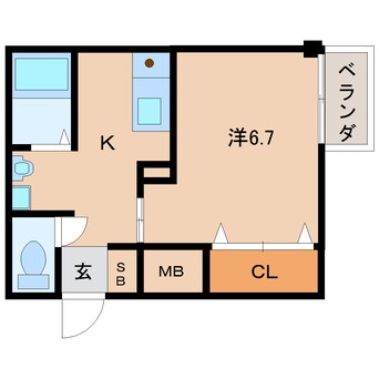 間取図 近鉄難波線・奈良線/新大宮駅 徒歩2分 4階 築16年