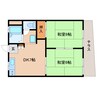 桜井線<万葉まほろば線>/京終駅 徒歩4分 1階 築40年 2DKの間取り