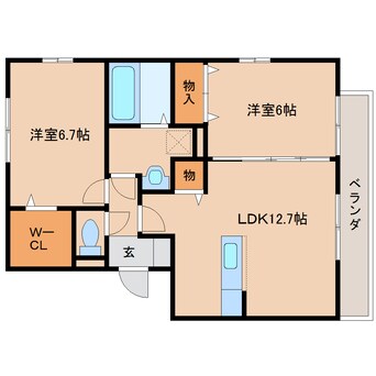 間取図 近鉄難波線・奈良線/近鉄奈良駅 バス10分木津南ソレイユ下車:停歩7分 3階 築16年