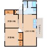 大和路線・関西本線/奈良駅 バス:16分:停歩2分 2階 築36年 2LDKの間取り