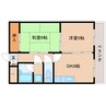近鉄難波線・奈良線/近鉄奈良駅 徒歩8分 3階 築29年 2DKの間取り