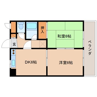 間取図 大和路線・関西本線/奈良駅 バス13分北ノ庄下車:停歩1分 5階 築34年