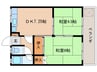近鉄難波線・奈良線/新大宮駅 徒歩6分 2階 築44年 1LDKの間取り