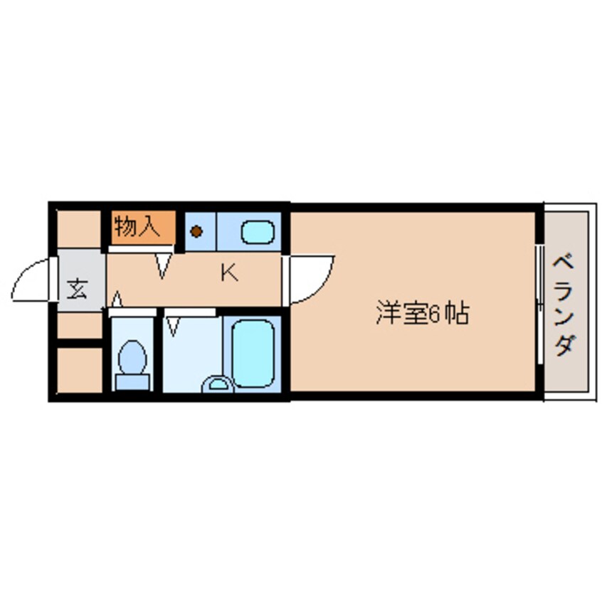 間取図 近鉄難波線・奈良線/新大宮駅 徒歩12分 2階 築29年